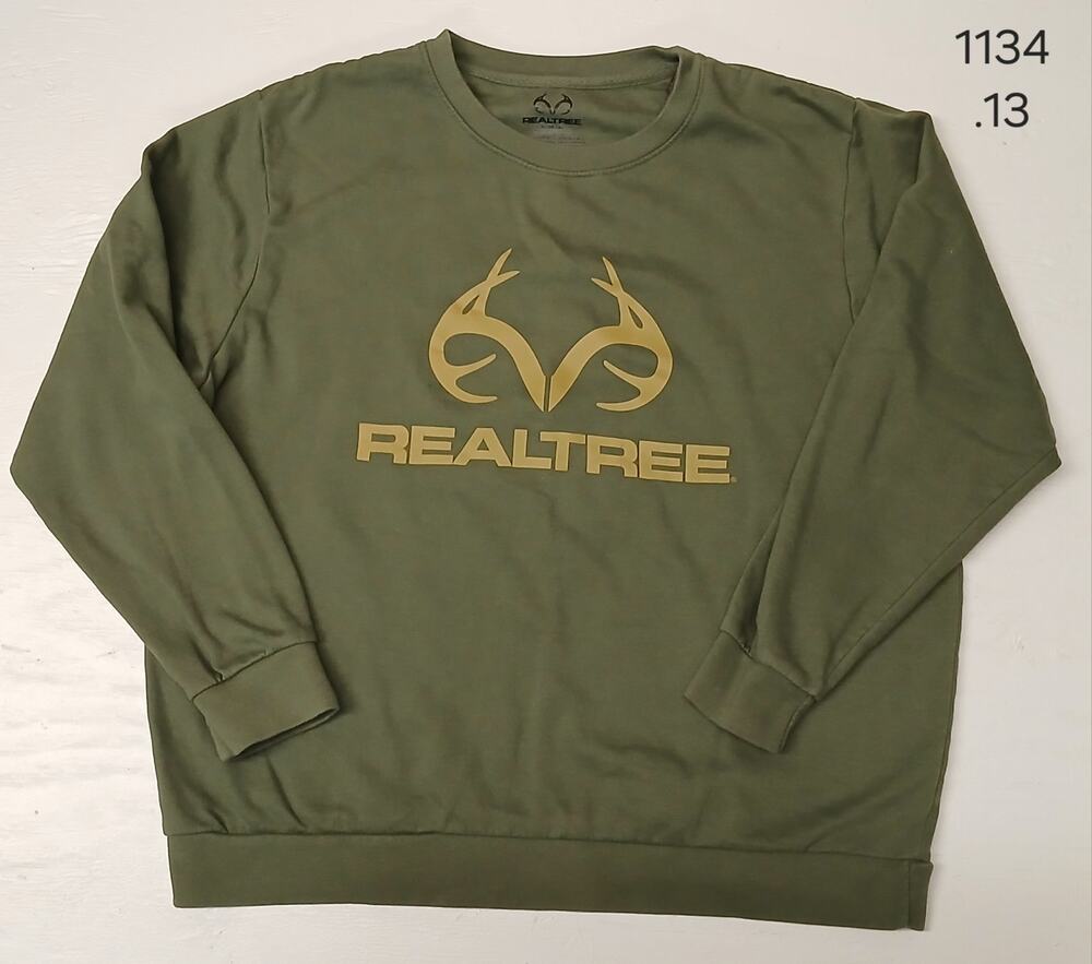 Realtree (XL) Olive Green Long Sleeve Pullover Sweatshirt